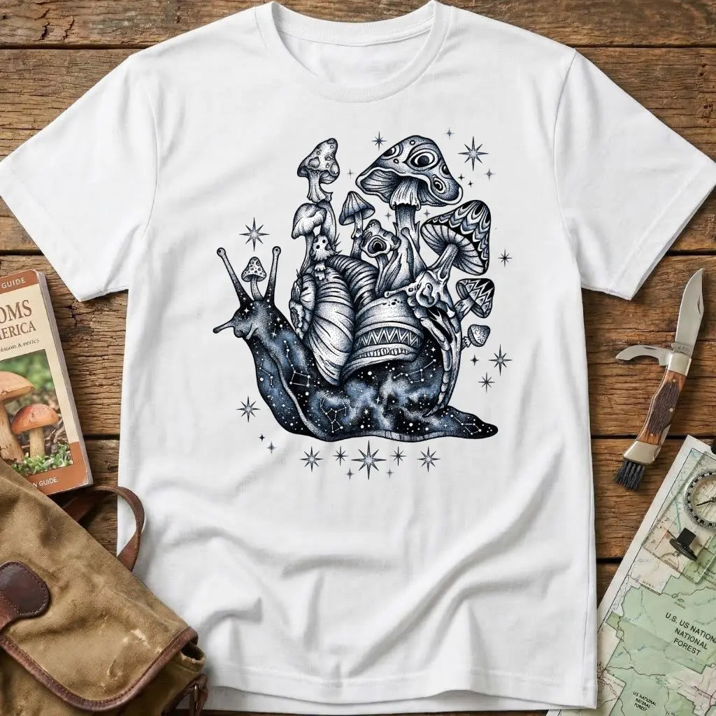 The Mycelial Nebula Snail Tee