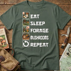 Eat Sleep Forage Mushrooms Repeat Tee