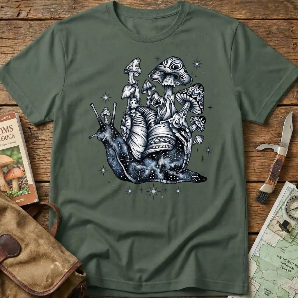 The Mycelial Nebula Snail Tee