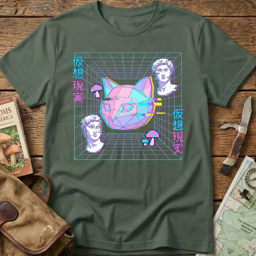 Japanese Vaporwave And Glitch Tee