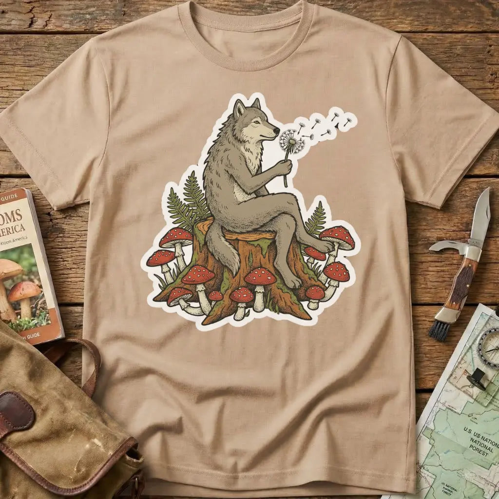 Mushroom Relax Wolf Tee