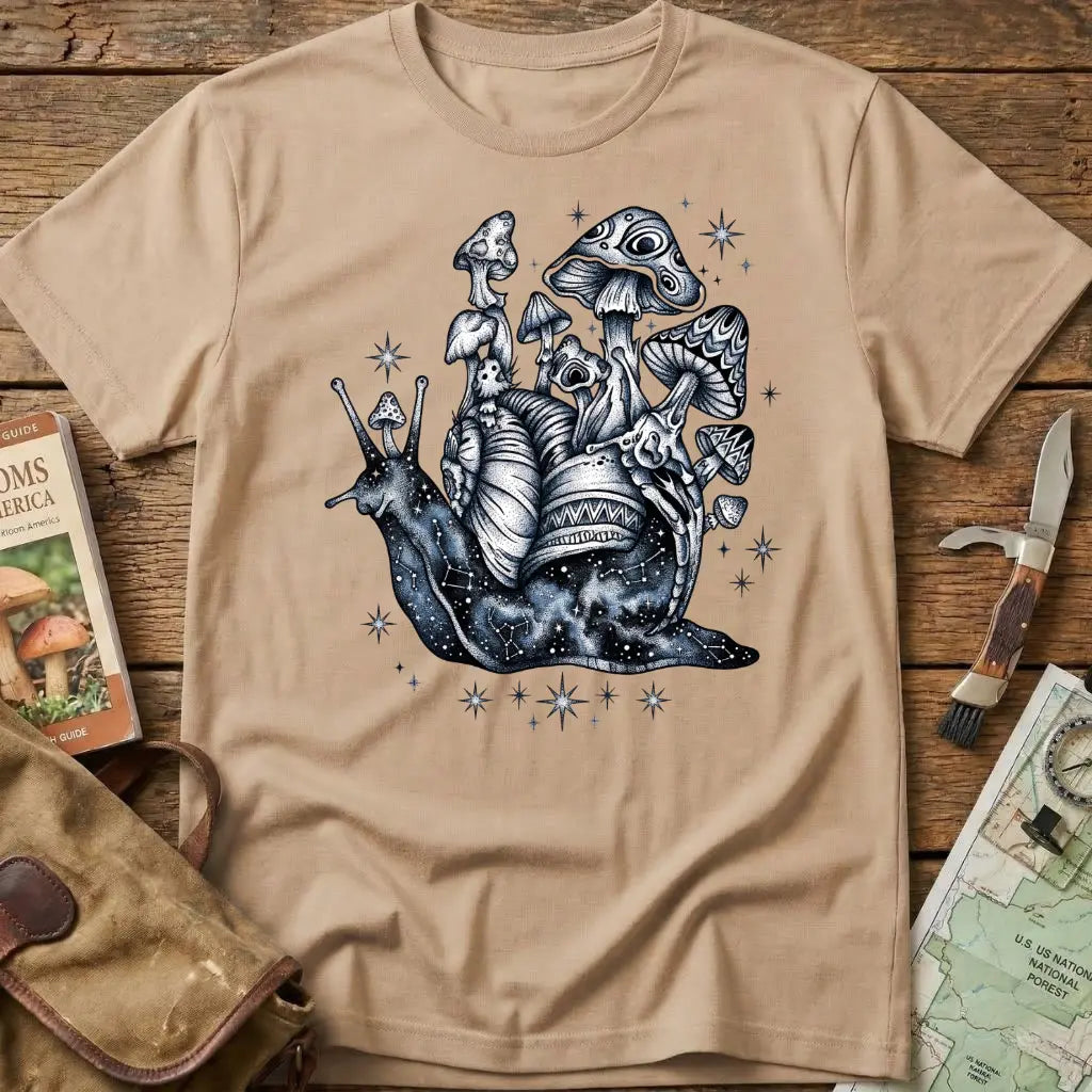 The Mycelial Nebula Snail Tee