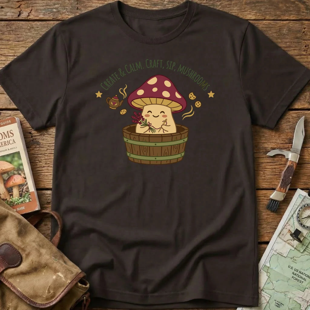 Craft, Sip, Mushrooms Tee
