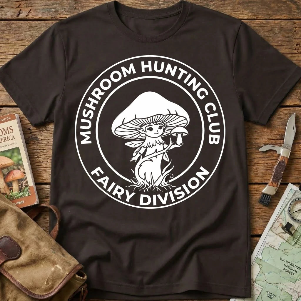 Mushroom Hunting Fairy Club Tee
