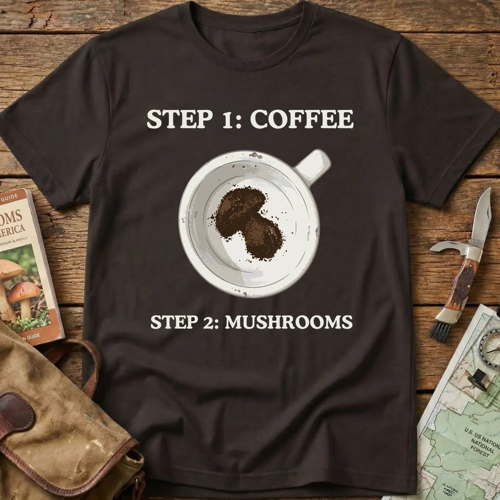 Step 1 Coffee Mushrooms Tee
