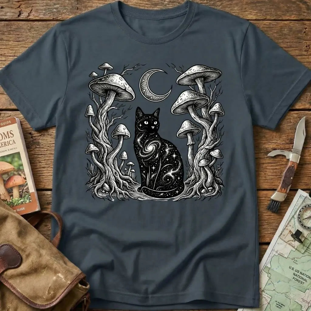 Mycological Black Cat Tee