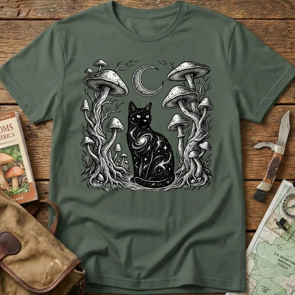 Mycological Black Cat Tee