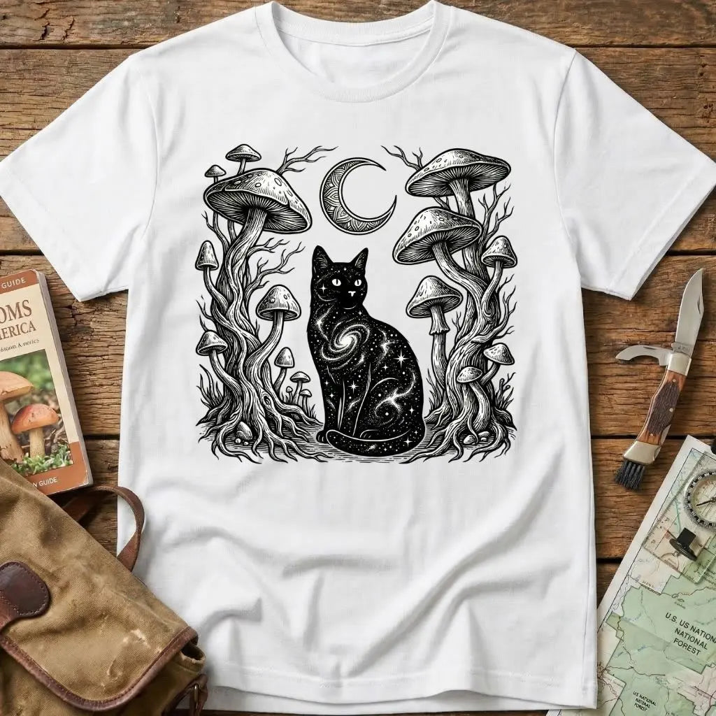 Mycological Black Cat Tee